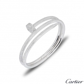 Cartier White Gold Diamond Juste Un Clou Bracelet Size 16 N6708716